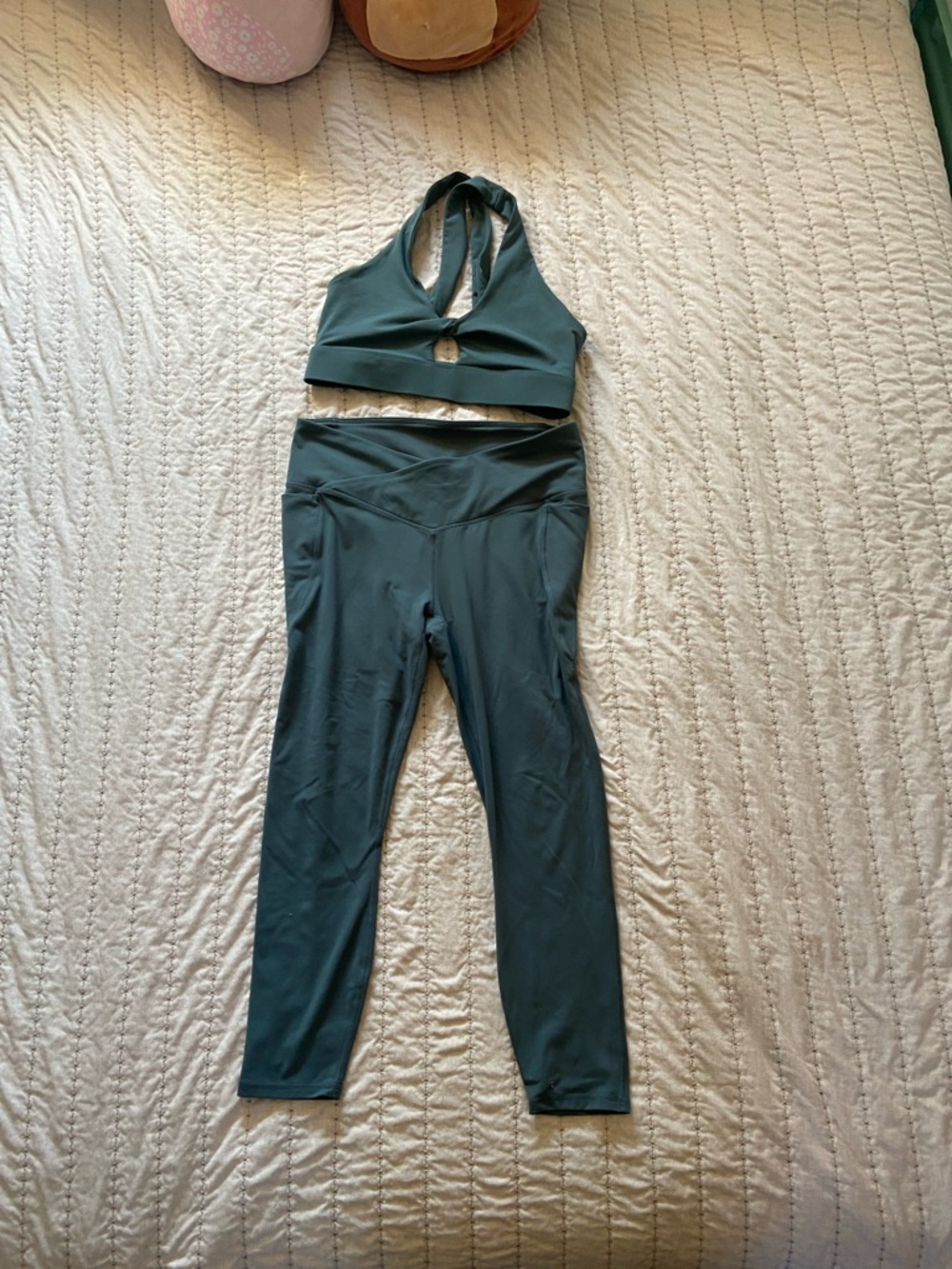 Fabletics PureLuxe High-Waist Leggings in Dark Teal